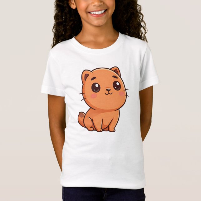 T-Shirt Adorable Orange Kitten (Devant)