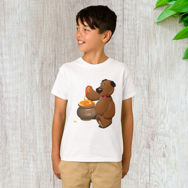 T-shirt Adorable Ours d'amour du miel avec Pot de miel (Créateur téléchargé)