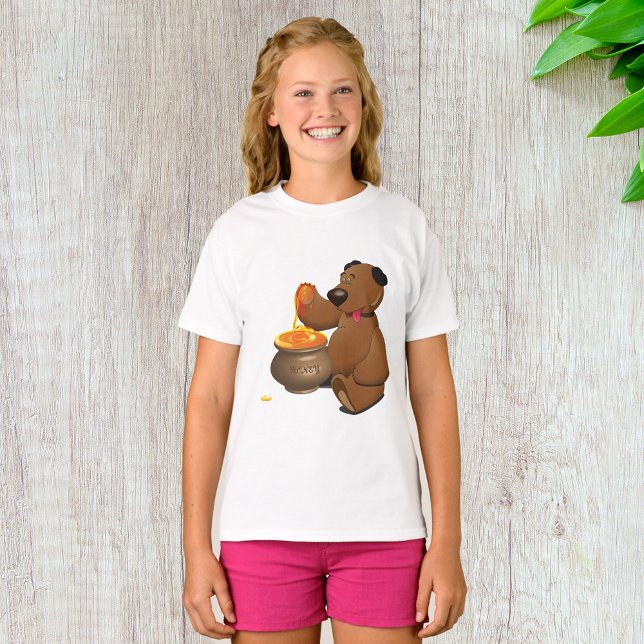 T-shirt Adorable Ours d'amour du miel avec Pot de miel (Créateur téléchargé)