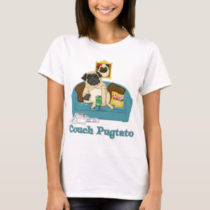 T-shirt Adorable personnalisable Canapé Pugtato Tee - shir