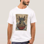 T-shirt Adorable Ramen Axolotl Noodles Retro Japanese Art<br><div class="desc">Adorable Ramen Axolotl Noodles Retro Japanese Art</div>