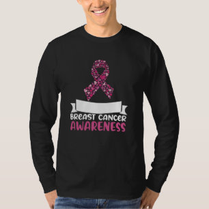 T-shirt Adorable Ruban rose Conscience du cancer du sein F
