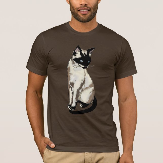 T-shirt Adorable Siamese Cat Art pour Chat-Fanciers Vêteme (Devant)
