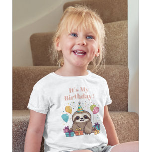 T-shirt Adorable Sloth Joyeux Anniversaire Personnalisé ro