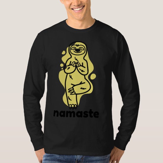 T-shirt Adorable Sloth Yoga Pose (Devant)