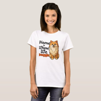 T-shirt Adorable "Snuggle" Pomeranian Puppy – Cute Kawaii 