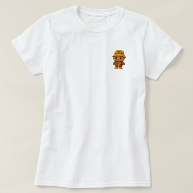 T-shirt Adorable Tee "Less But Better" Ours à l'effigie d' (Design devant)
