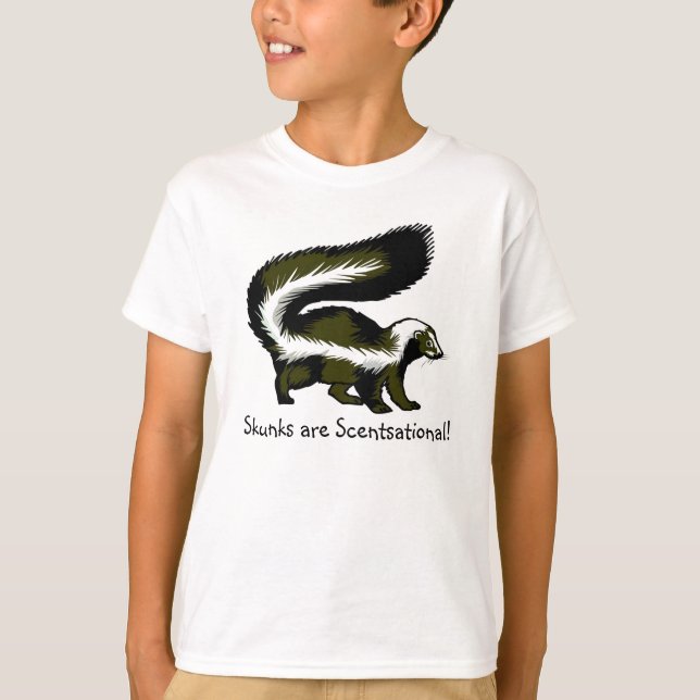 T-shirt Adorable Tee - shirts De Skunk Pour Enfants - Corr (Devant)