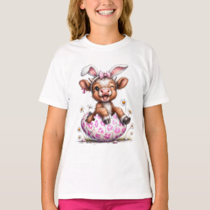 T-shirt Adorable veau lapin de Pâques