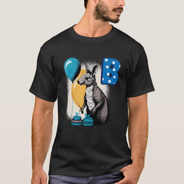 T-shirt Adorable Wallaby With Capital Initial B (Devant)