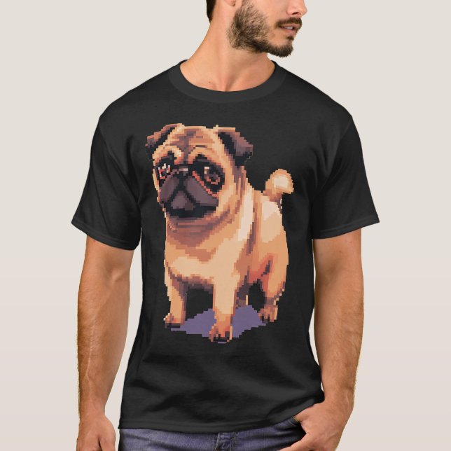 T-shirt Adorables balais beige - Pixel art (Devant)