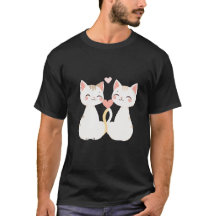 Adorables Chatons Queue en Forme de Cœur Amour Art