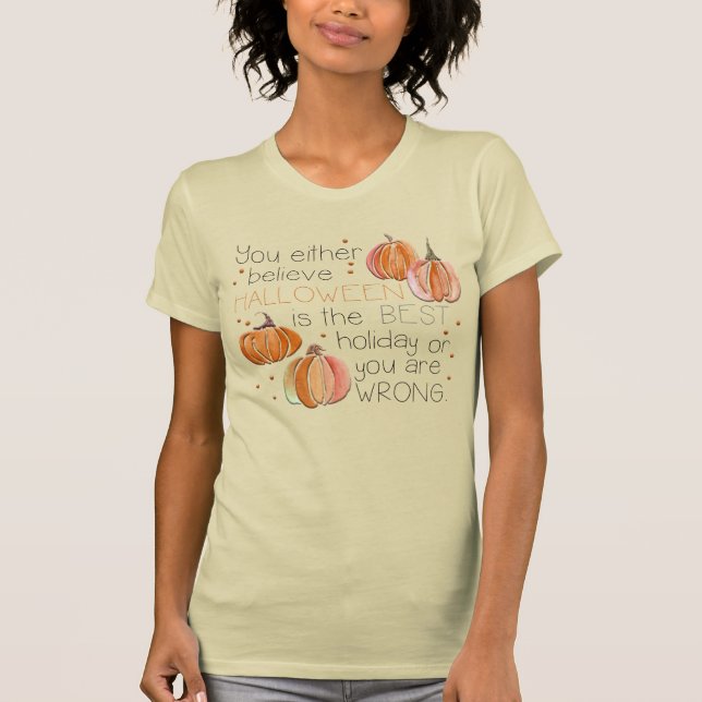 T-shirt Adorables Halloween vous croyez ou (Devant)