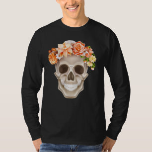 T-shirt Adorables Jour du crâne mort Calavara Fleurs T