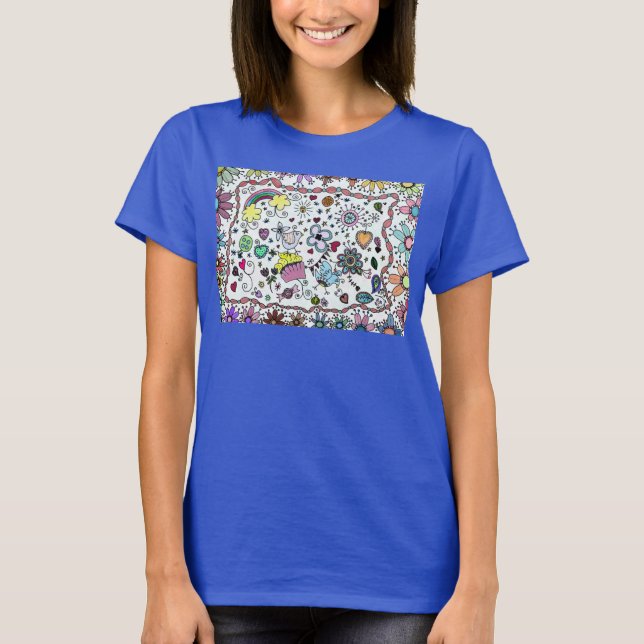 T-shirt Adorables Joyeux Joy Joy Doodles (Devant)