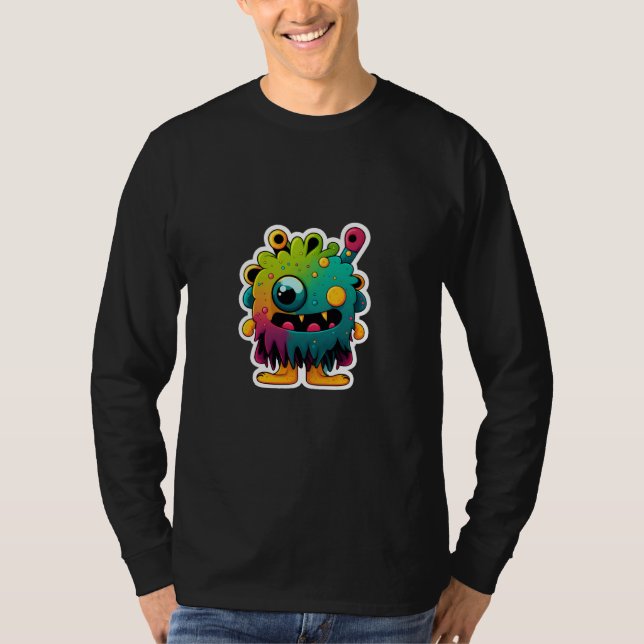T-shirt Adorably cute colorful monster character  13 (Devant)