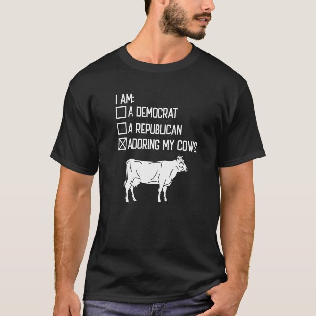 T-shirt Adorant Mes Vaches Vaches Bulls Agriculture Ferme  (Devant)