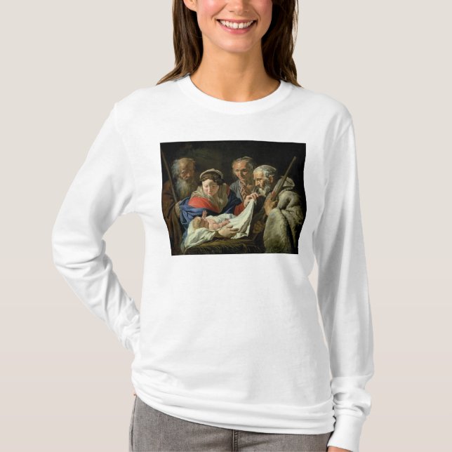 T-shirt Adoration de Jésus infantile (Devant)