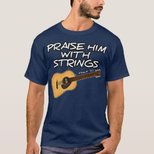 T-shirt Adorez La Guitare, Louez-Le Avec Des Cordes, Églis