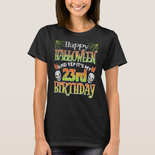 T-shirt Ados Bonne Halloween Et Oui C'Est Mon 23e Annivers