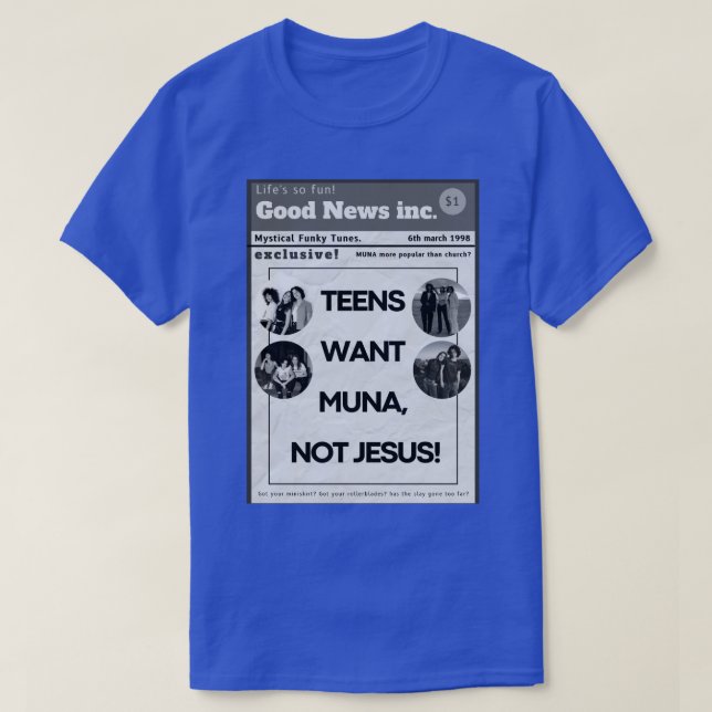 T-shirt ados veulent une affiche muna et non pas jesus MUN (Design devant)
