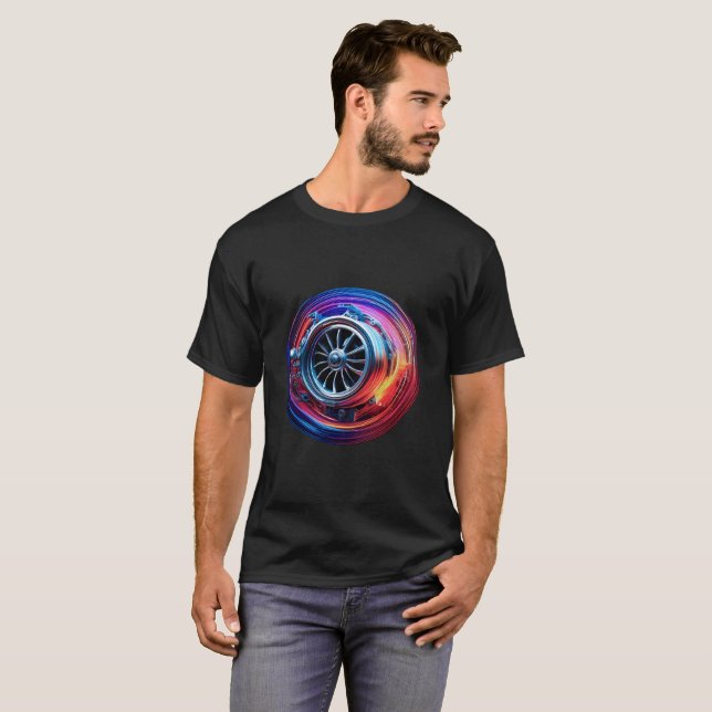 T-shirt Adrénaline turbocompressée (Devant entier)