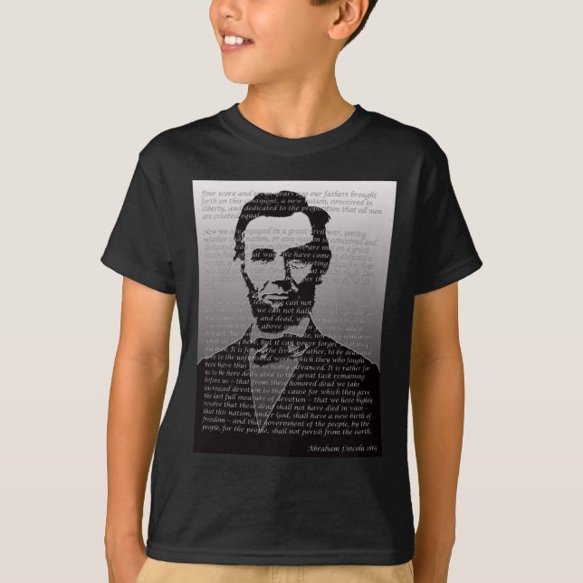 T-shirt Adresse d'Abraham Lincoln Gettysburg (Devant)