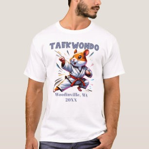 T-shirt Adresse du praticien de taekwondo personnalisé Nom