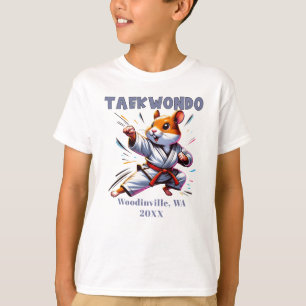 T-shirt Adresse du praticien de taekwondo personnalisé Nom