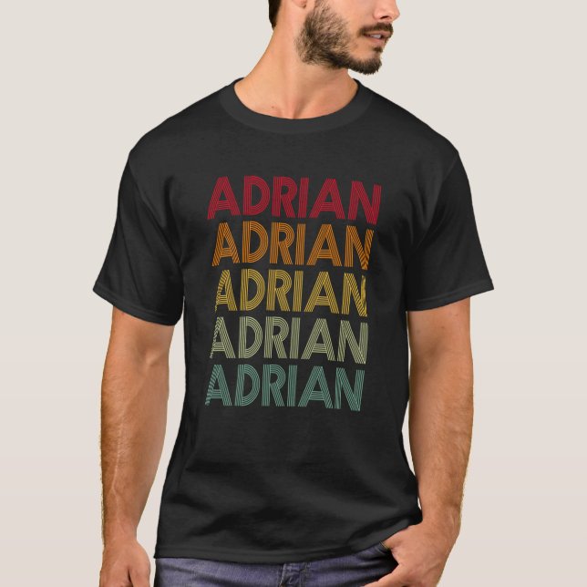 T-shirt Adrian Retro Nom Humour Surnom (Devant)