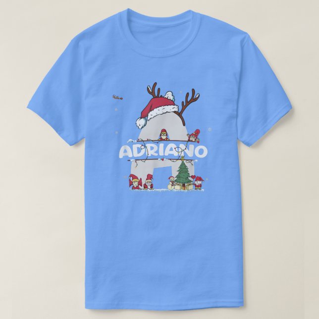 T-shirt Adriano Christmas Shirt w Adriano Nom pour drôle X (Design devant)