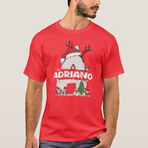 T-shirt Adriano Christmasw Adriano Nom pour les Noël drôle