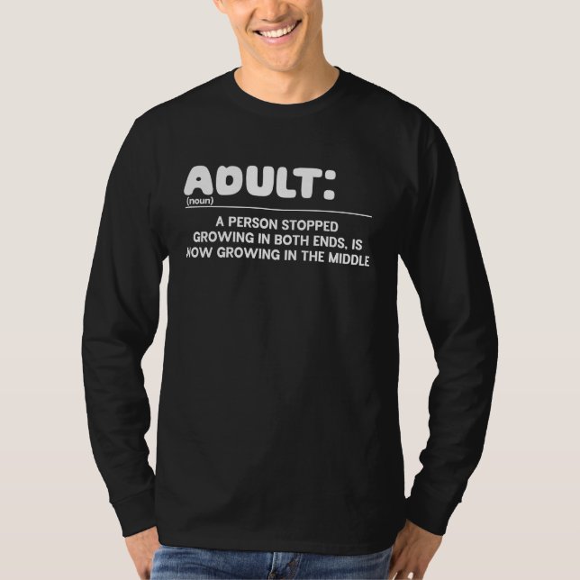 T-shirt Adult Definition Hilarious Gag Dictionary  Person (Devant)