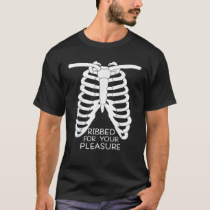 T-shirt Adult Funny Skeleton Rude Innuendo mème Rib Cage J