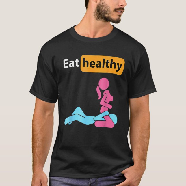 T-shirt Adult Humor Eating Healthy Valentine's Day Women M (Devant)