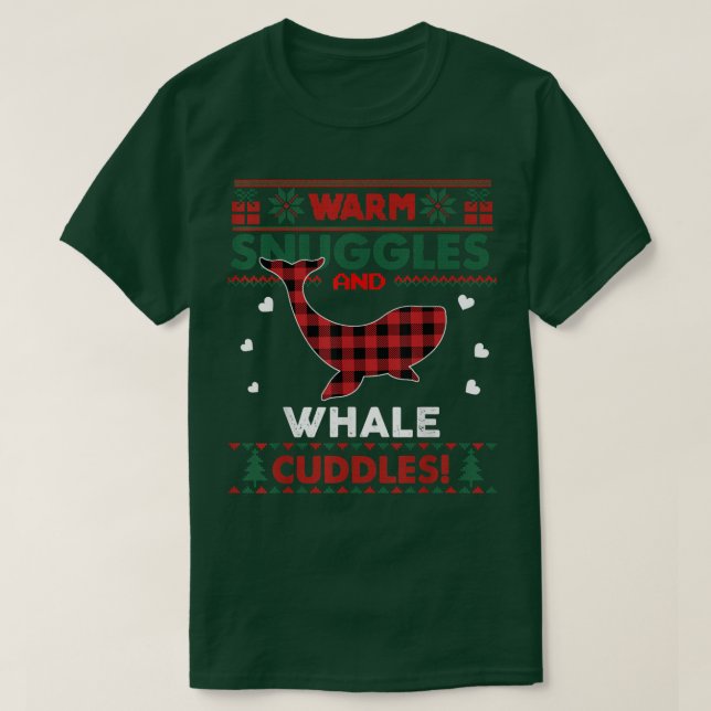 T-shirt Adulte baleines Noël Jeu cadeau mignon baleine Vil (Design devant)