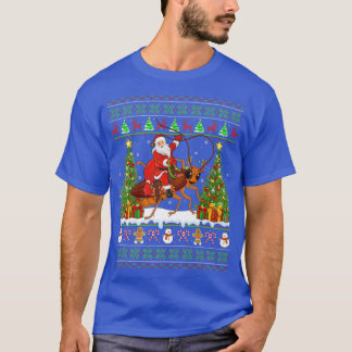 T-shirt Adulte Cockroach Drôle Vilain Père Noël Riding Coc