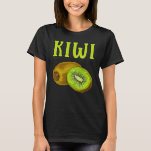 T-shirt Adulte de nourriture saine Kiwi de couleur eau