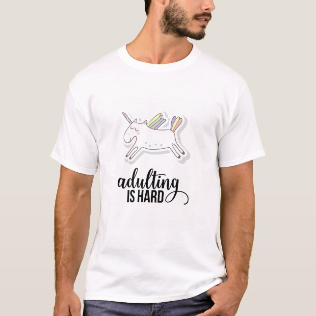 T-shirt Adulte est dur et drôle (Devant)