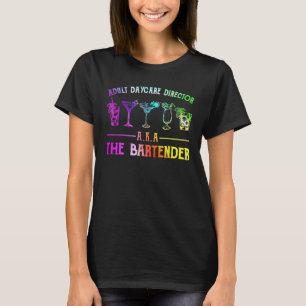 T-shirt Adulte Garderie Directeur Aka Le barman Coloré