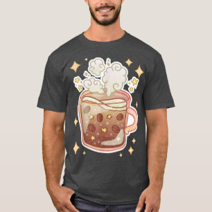 T-shirt Adulte Japonais Café Kawaii Manga Anime Japon Gras