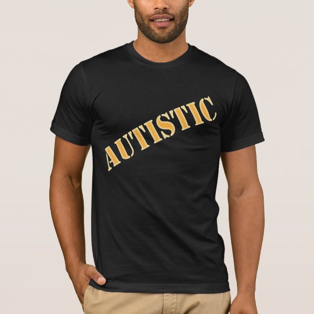 T-shirt Adulte marqué autiste (Devant)