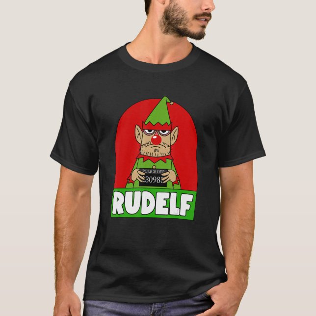T-shirt ADULTE Noël RUDELF Rude Elf (Devant)