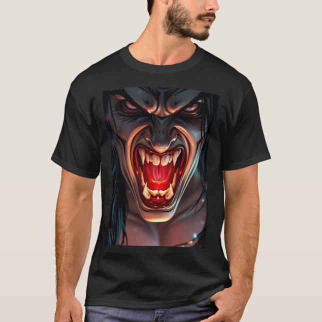 T-shirt Adultes halloween costume vampire homme croque les (Devant)