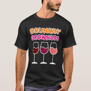 T-shirt Adultes ivres Boire du vin Drôle de célibataire 