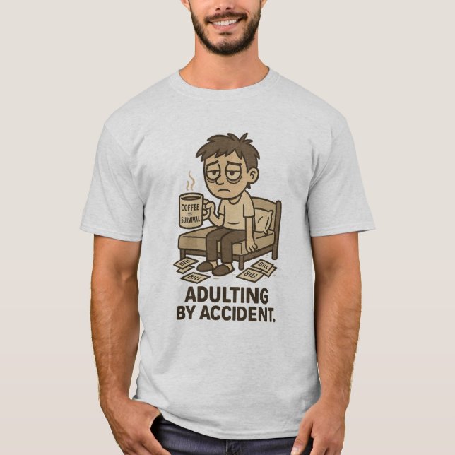 T-shirt Adulting by Accident  (Devant)