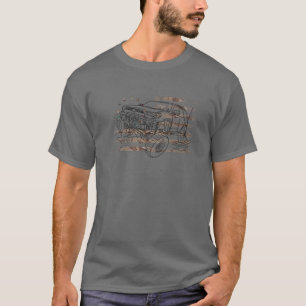 T-shirt Adventure 101 4Runner Desert Camo Drapeau
