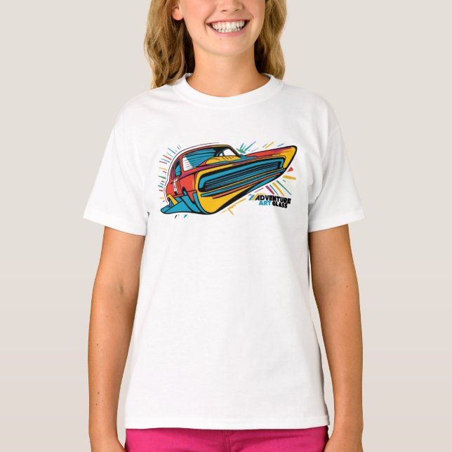 T-shirt Adventure Art Verre Vibrant Aventure Car (Devant)