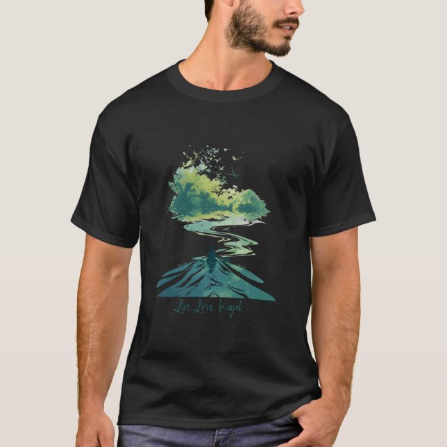 T-shirt Adventure Attend Live Love Kayak (Devant)