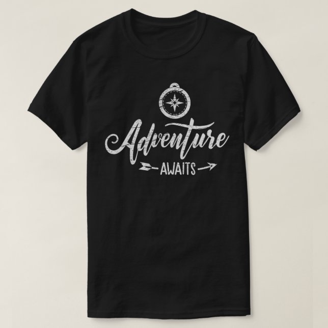 T-shirt Adventure Attend Randonnée Camping Compass Eplore  (Design devant)
